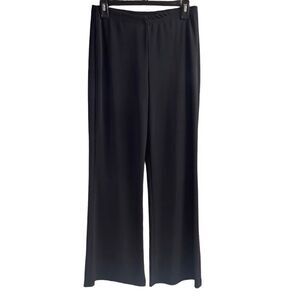 CONNECTEDย Petite BlackโPolyester Stretch Waist Flared Leg Pants Petite Sizeโ8P